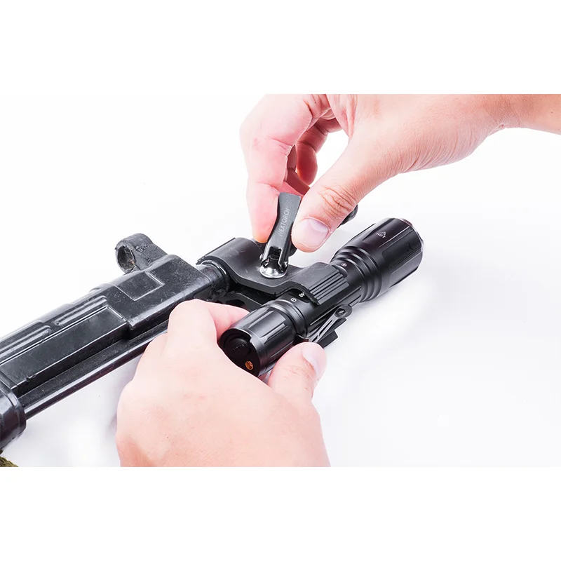 Nextorch RM85S Two way torch clip, Adjustable diameter,easy installation, Aluminium, sturdy and durable, for 23-28mm diameter