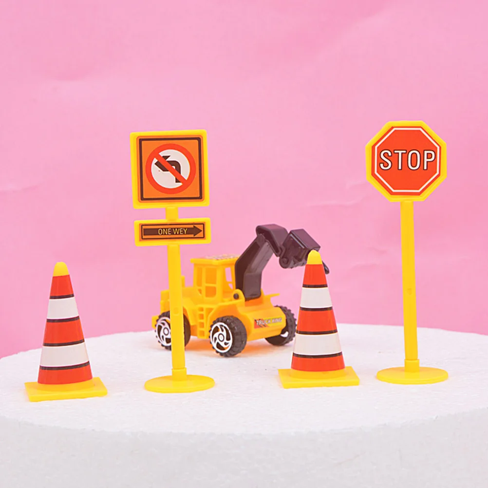 

25 Pcs Decoration Cake Ornaments Brithday Party Supplies Engineering Vehicle Topper