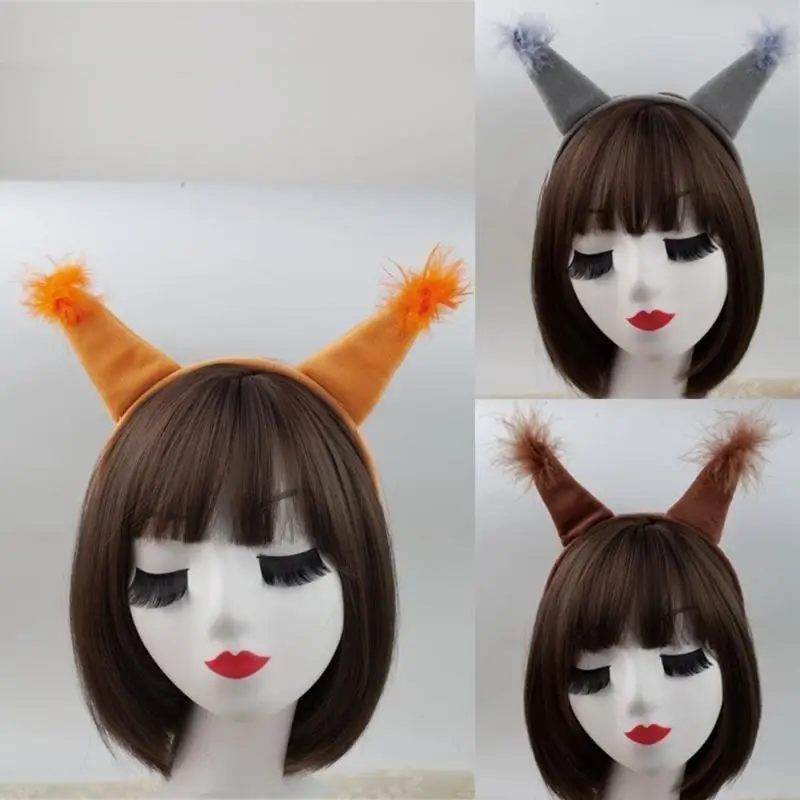 B95F Halloween-Eichhörnchen-Kostüm-Set für Kinder und Erwachsene, Tier-Cosplay-Kostüme, Eichhörnchen-Verkleidung, Stirnband und