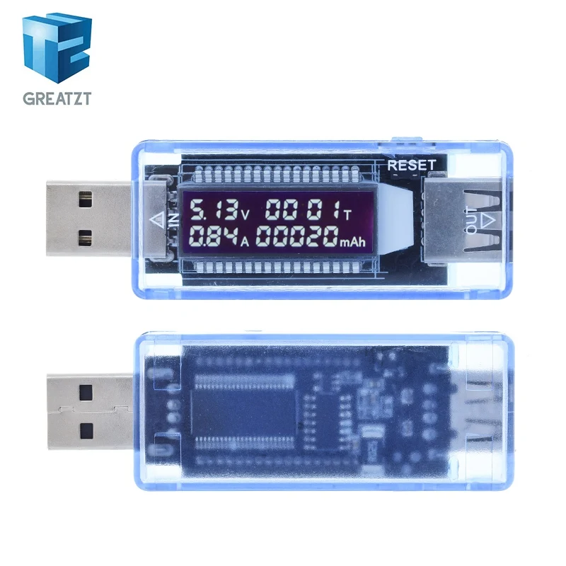 USB Tester Current Voltage Charger Capacity Tester Volt Current Voltage Meter Time Display Mobile Power Detector Battery Test