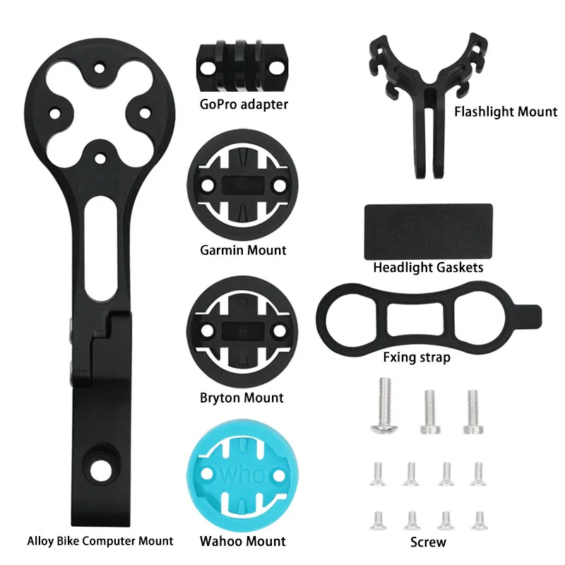 Bike Computer Mount Bracket Aluminum Extender Adapter With Garmin Wahoo Bryton for C68 V4RS V5RS Handlebars Cycling Accessories