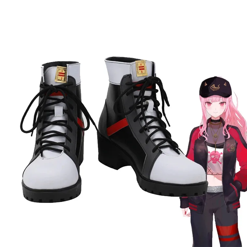 

VTuber Hololive аниме ботинки обувь Mori Calliope косплей розовый длинный вьющийся синтетический парик волосы реквизит для вечеринки eo] 5