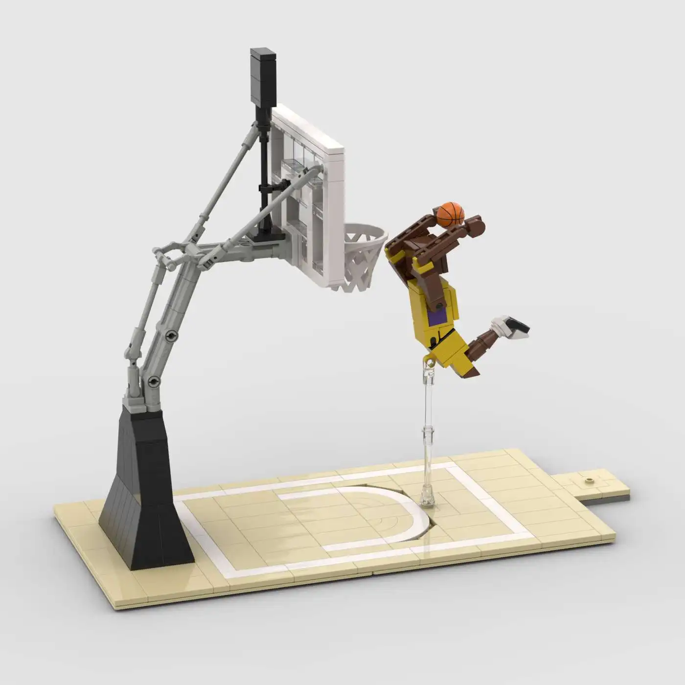MOC Baustein Basketballplatz All-Star Kombination Kinder Dekorative Spielzeugbausteine Set für Spielzimmerdekoration – Detail 7