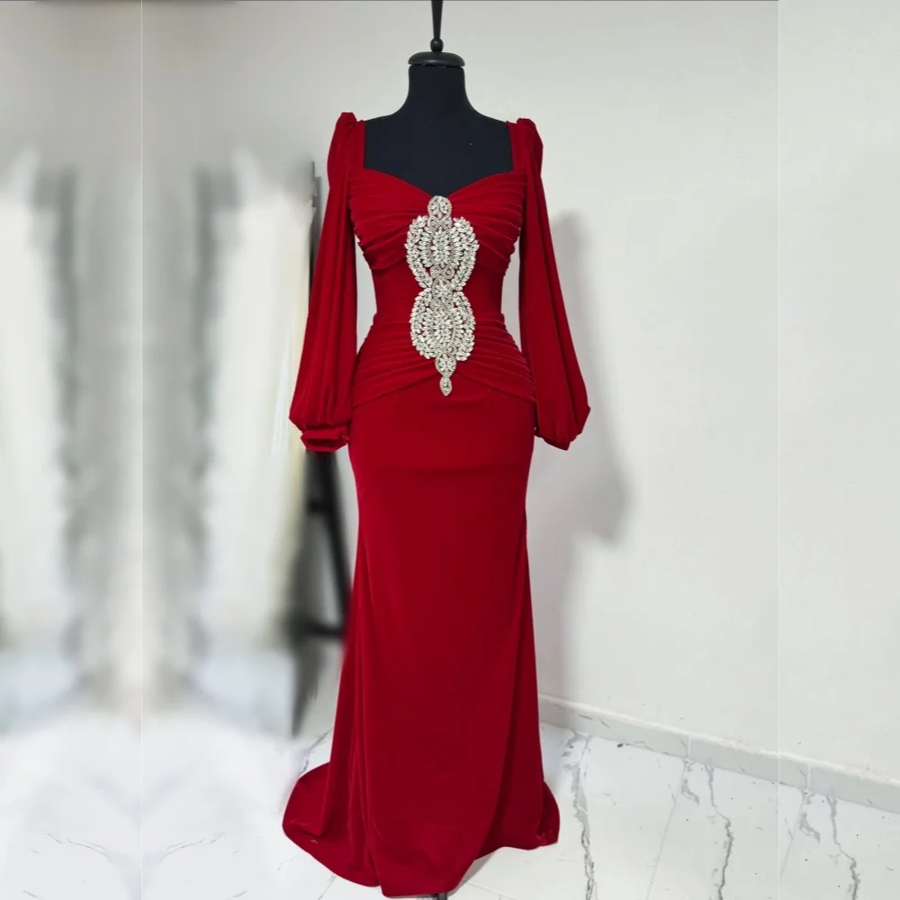 

Индивидуальное высококачественное блестящее вечернее платье со стразами, плиссированные длинные платья на заказ, элегантное вечернее платье