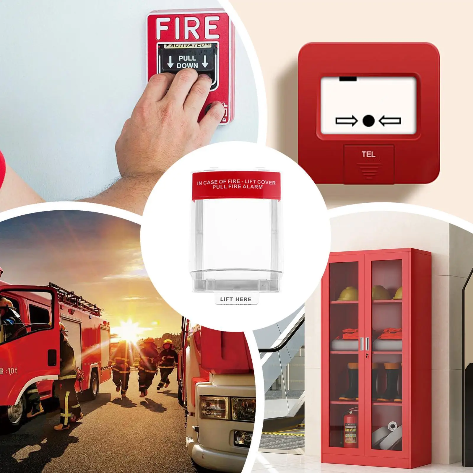 غطاء إنذار PVC واقي شفاف لجهاز الأمان للكشف عن المالك للمنزل والمكتب والمدرسة التجارية