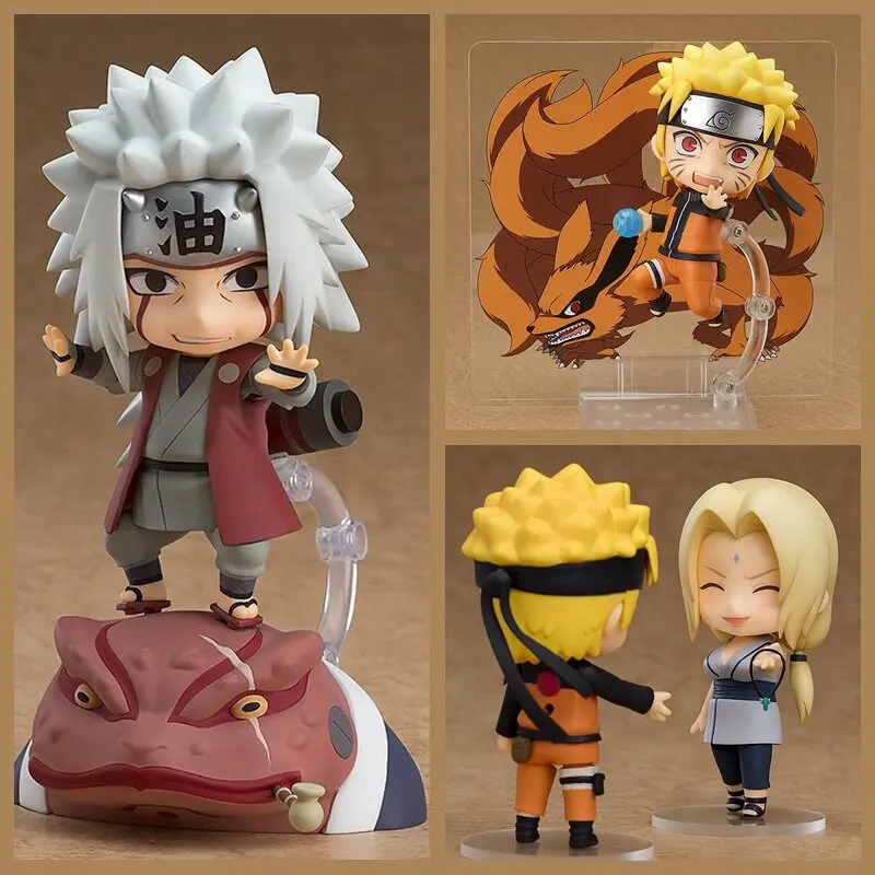 Nendoroid 682 Naruto Uzumaki 886 Jiraiya 1008 Tsunade Q Version Naruto Shippuden Actionfigur Austauschbare Gesichter Anime Spielzeug Geschenk