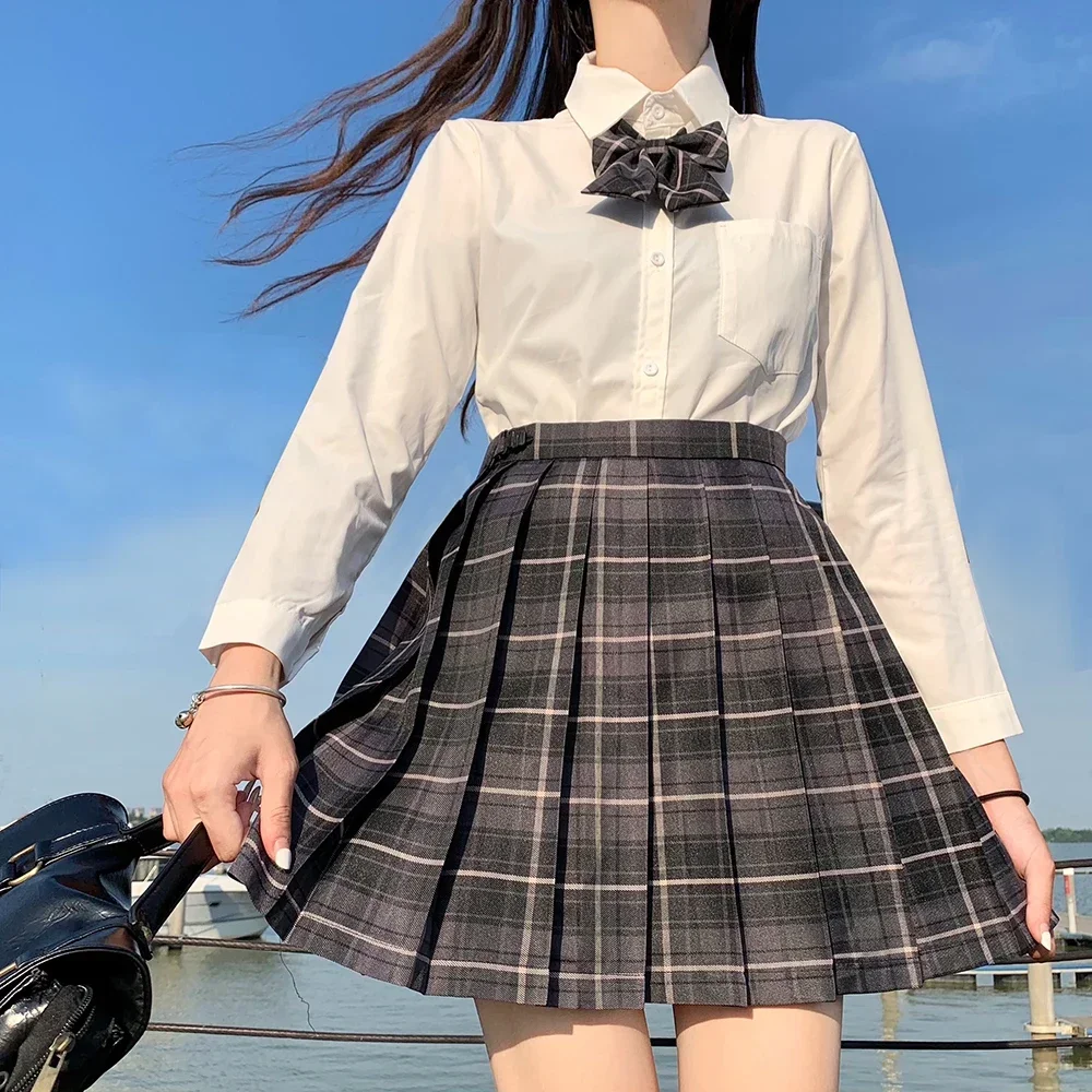 Pleated Skirt Autumn Winter Womens 2024 Summer Plaid Skirt Tennis Skirt White Sexy  Goth School Y2k Jupe