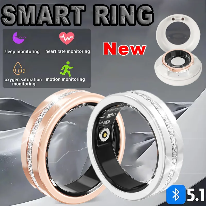 

Новинка 2023 года, умное кольцо IP68, водонепроницаемое, мультиспортивный режим, мониторинг сердечного ритма, кислорода в крови, сна, женские праздничные подарки, Smartring