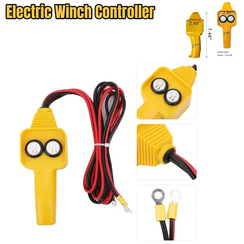 

Ручка управления лебедкой с кабелем Автоматический выключатель Дистанционное управление лебедкой Управление лебедкой 12 В Длина кабеля 8,2 фута Восстановление автомобиля