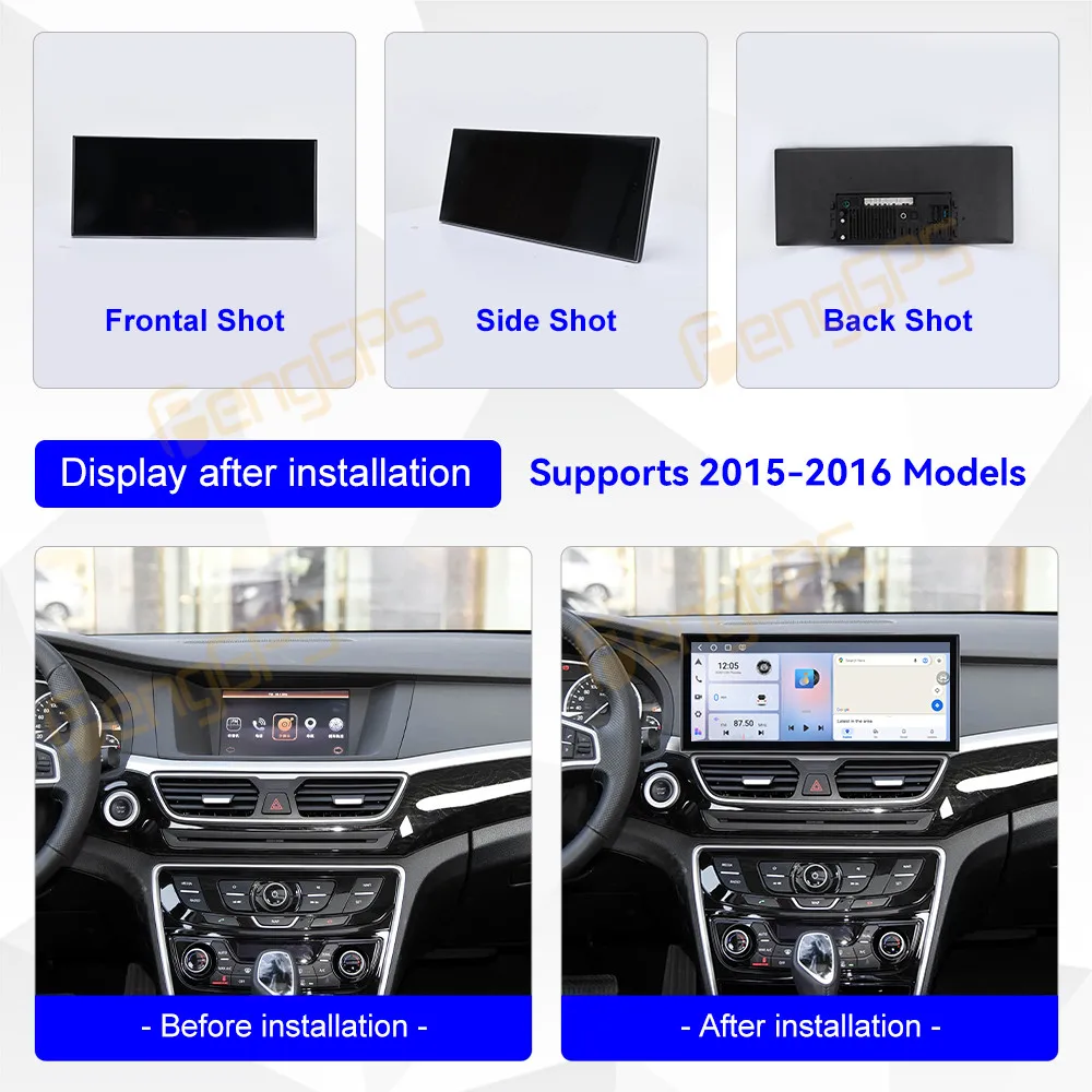 15.8 Inch Android 15 CarPlay Car Radio For Geely Borui 2015-2016 Touch Screen Multimedia Player GPS Navigation Head Unit DSP