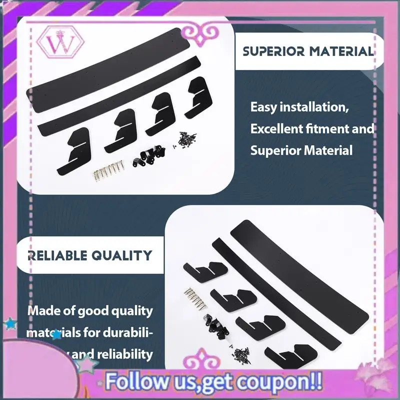 

Latest Car Rear Bumper Protector Spoiler Lip Rear Bumper Diffuser Splitter Spoiler Fins Trim