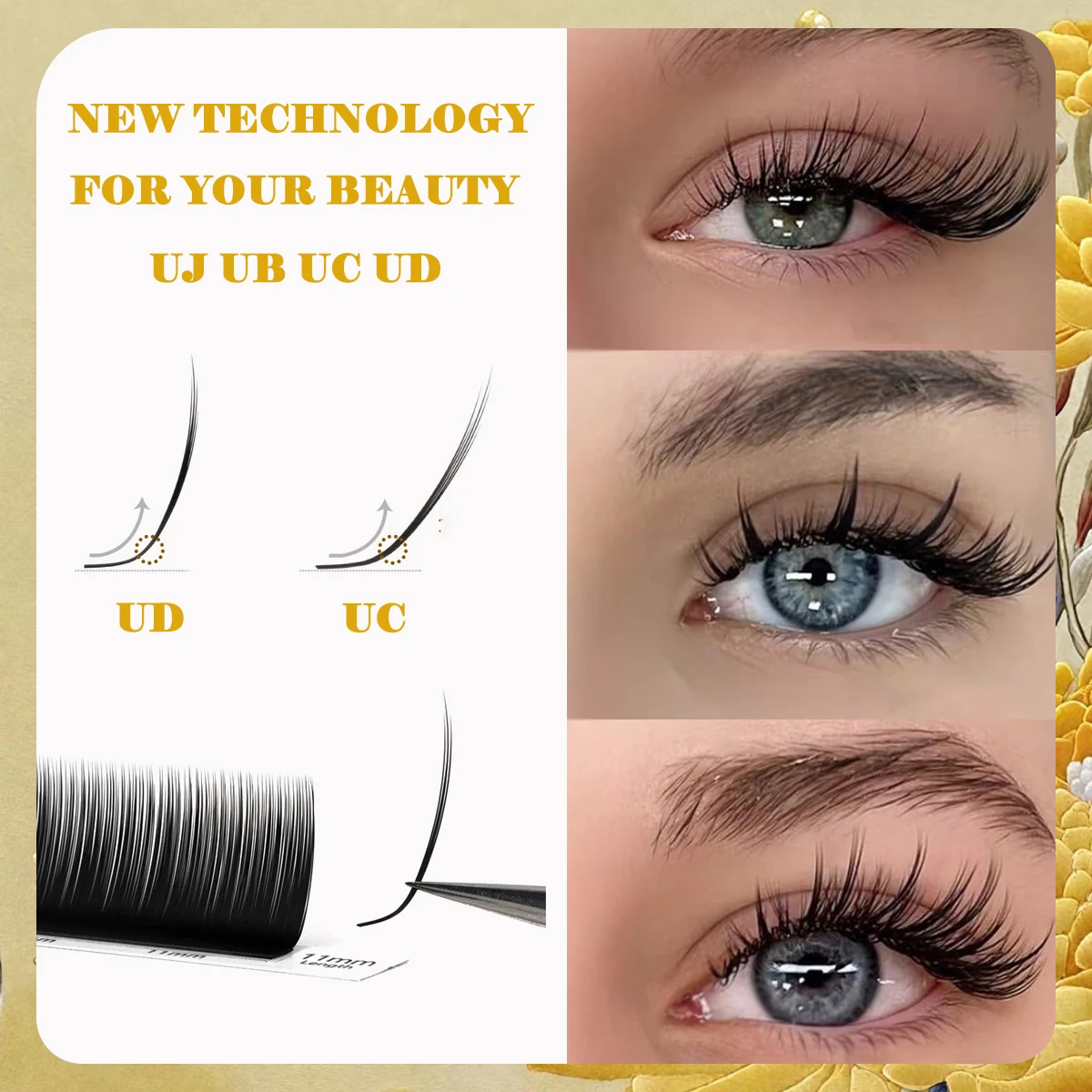 Domi Lash Camellia UJ UB UC UD Curl Einzelwimpern 0.05 0.07 Wimpernverlängerungen Upgrade Premium Weiche Camellia Wimpern