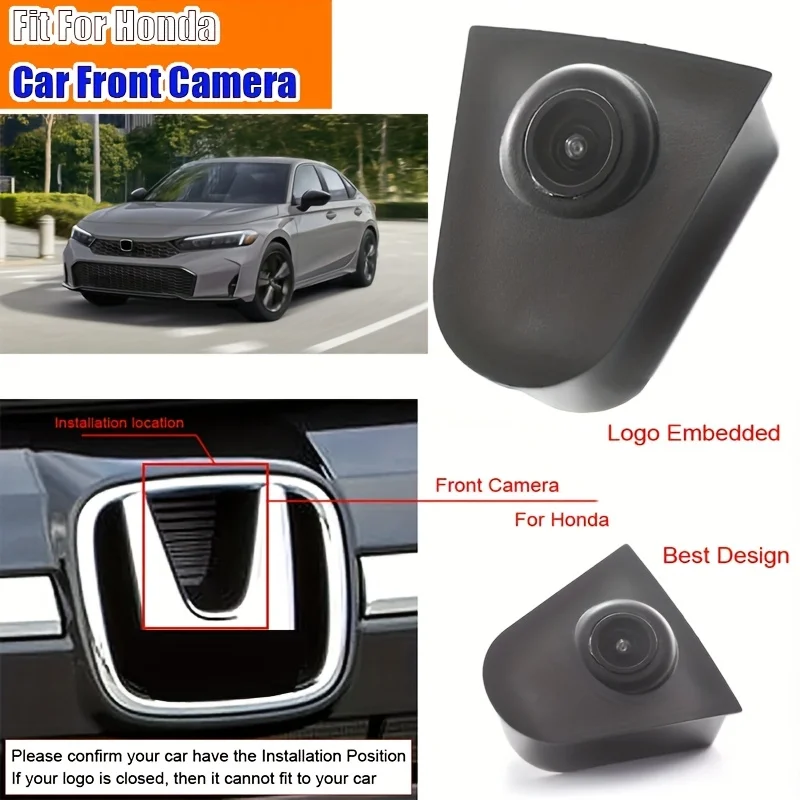 Logo-Eingebaute Frontkamera für Autos, Passend für Honda CRV URV Civic 11 Mk11 Odyssey Elysion FE FL RC mit Weitwinkelansicht