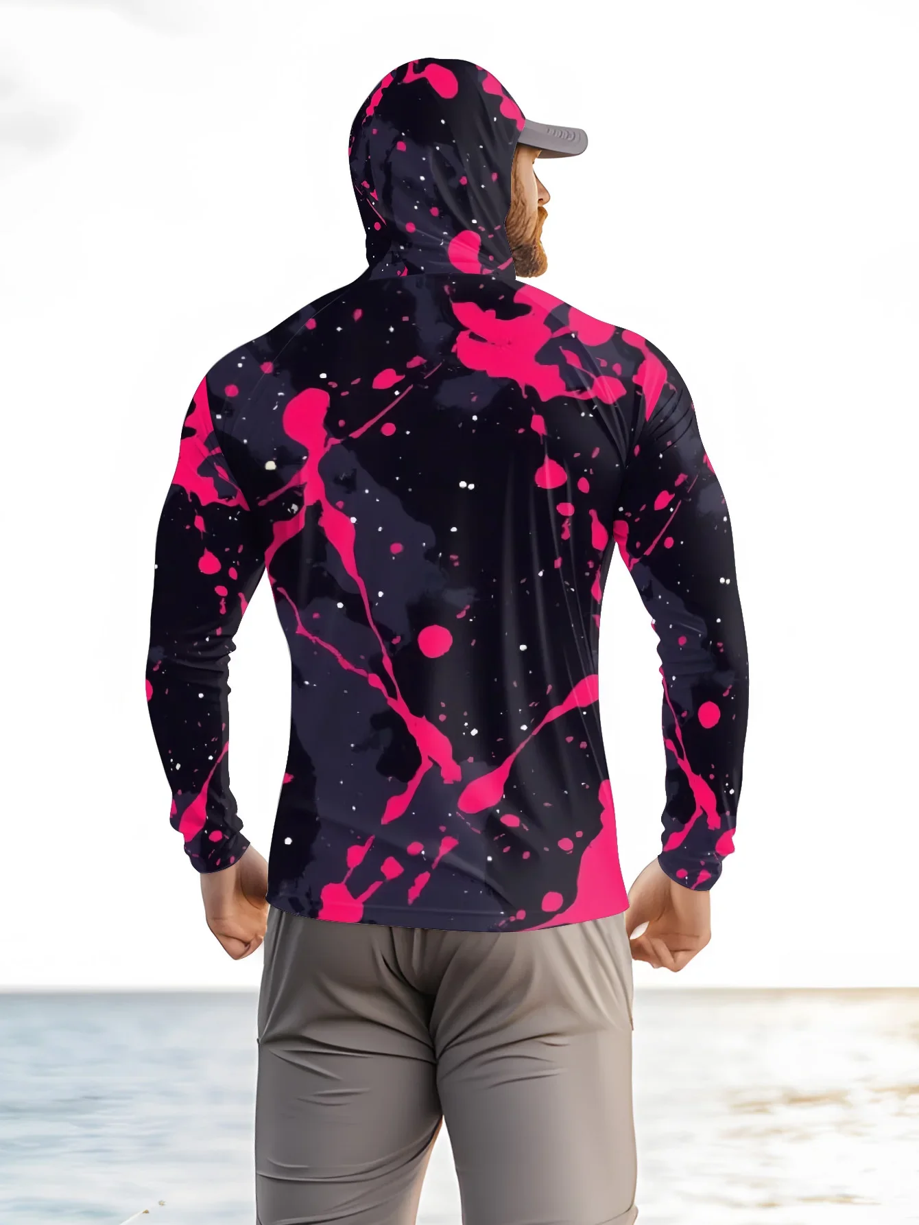 2026 Sommer Neues Design Herren-Langarmshirt mit 3D-Blending-Druck für Sport Bequem Weich und Atmungsaktiv – Detail 9