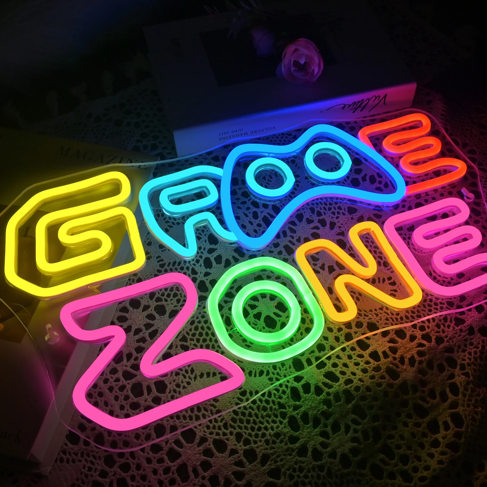 Game Zone Neon Sign Custom Gaming Wall Decor 5/12V USB Powered For Bedroom Bar Shop Game Room Man Cave Decor Gift For Game Lover