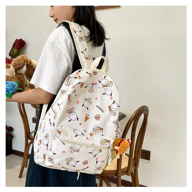 New Sanrio Kawaii Backpack Pochacco High School Girls\' Printed Backpack and High Beauty Cartoon Girl Gift