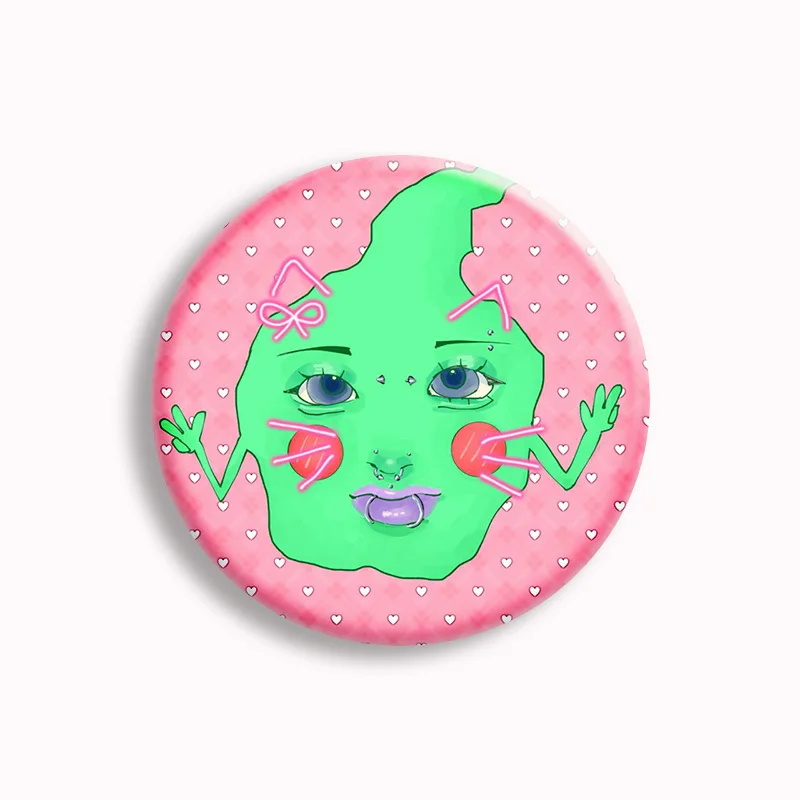 Anime Mob Psycho 100 Funny Meme Button Pin on Backpack Accessories Badge Cartoon Brooches Clothes Hat Decor Fans Gift