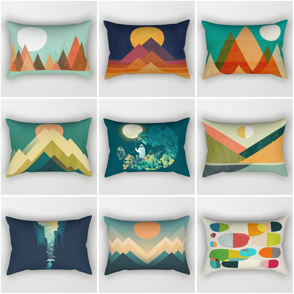 หน้าแรกตกแต่งโยนหมอนกรณีสำหรับโซฟาเบาะรองนั่ง Nordic 40X60ซม.30*50ซม.40*60 30X50สี่เหลี่ยมผืนผ้า Morandi Sun บทคัดย่อ