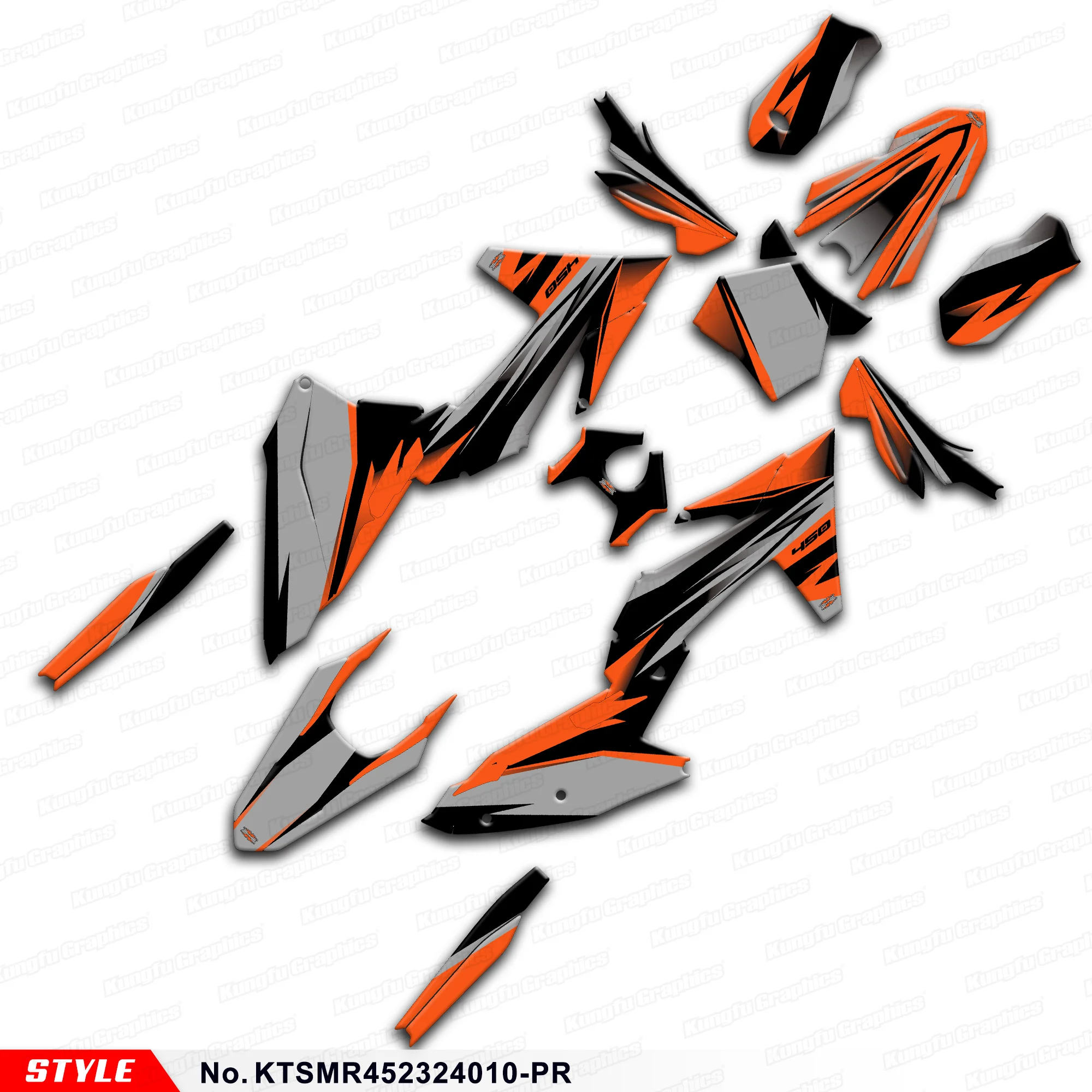 

JY RACING Customised Graphics Decal Kit Wrapping for KTM SMR 450 SMR450 2023 2024, Rebuilding, KTSMR452324010-PR