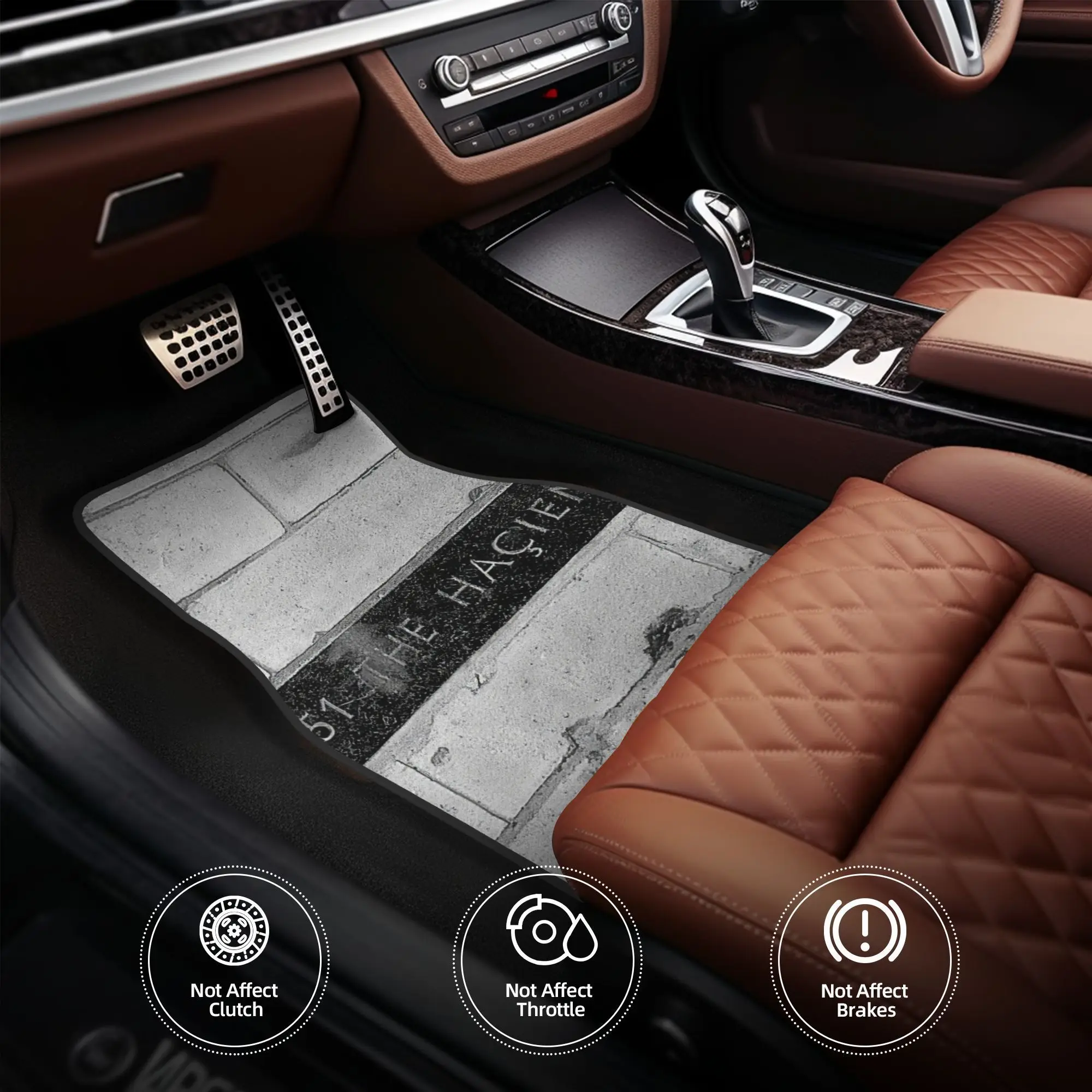 

4pcs Hacienda Wall Car Floor Mats, Durable Polyester Fiber, Fit For Cars, Ideal Gift, Vehicle Interior Mats, Playful Design, Dur