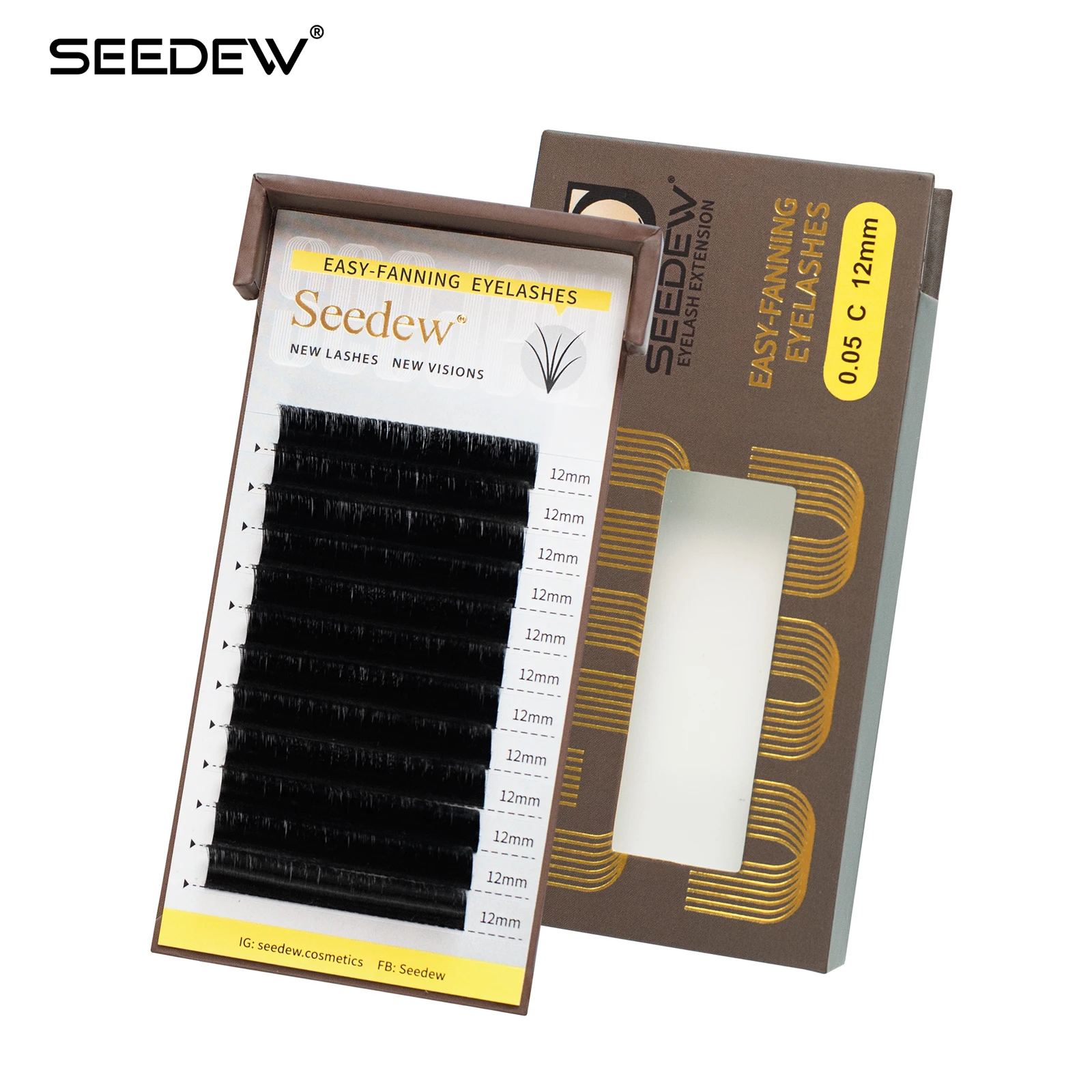 SEEDEW Fox Series Camellia Lashes LJ LB LC LD Curl Wimpern Natürliche Weiche Wimpernverlängerungen Ohne Klebstoff – Detail 4