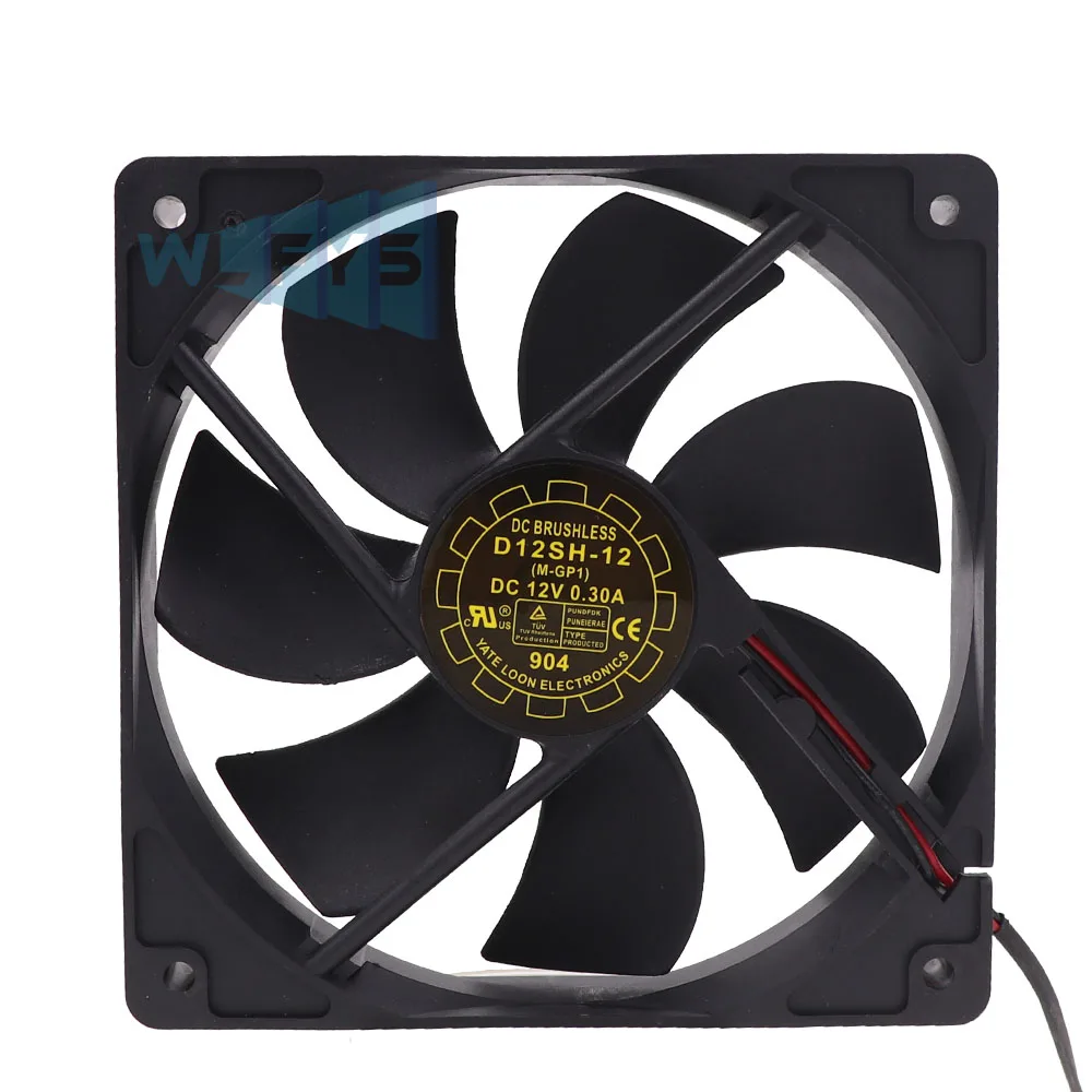 New Original D12SH-12 For Yate Loon Silent Chassis Power Fan 12025 12CM 12V 0.30A D12SL-12 D12SM-12