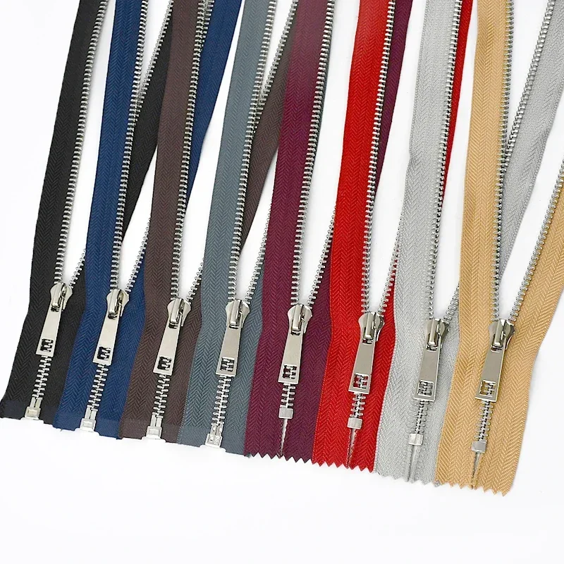 2/5Pcs Meetee 5# Metal Zipper 15-30cm Close-End 40-80cm Open-End Zips Clothes Zippers Closures Sewing Zip Repair Kit for Jacket