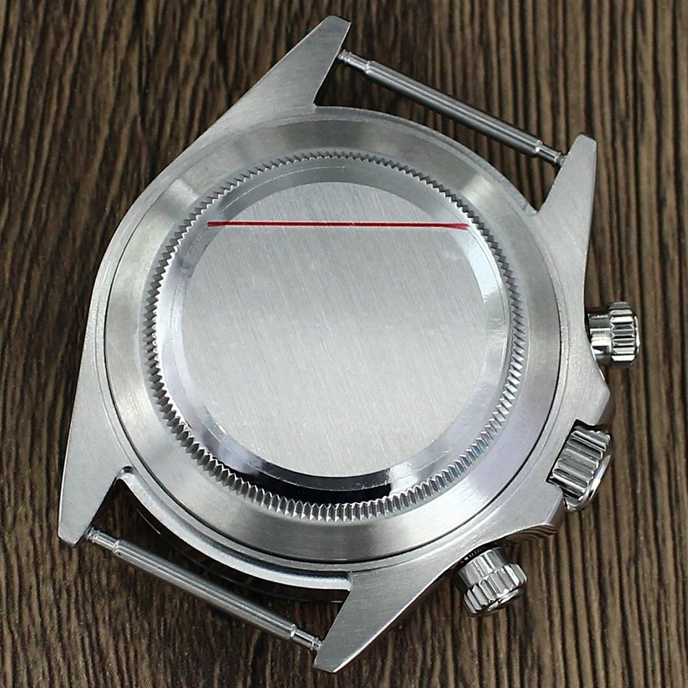 39mm VK63 Watch Case Silver Rose Gold Watch Accessories Sapphire Crystal waterproof For Seiko VK63 Quartz Movement For Daytona view 6