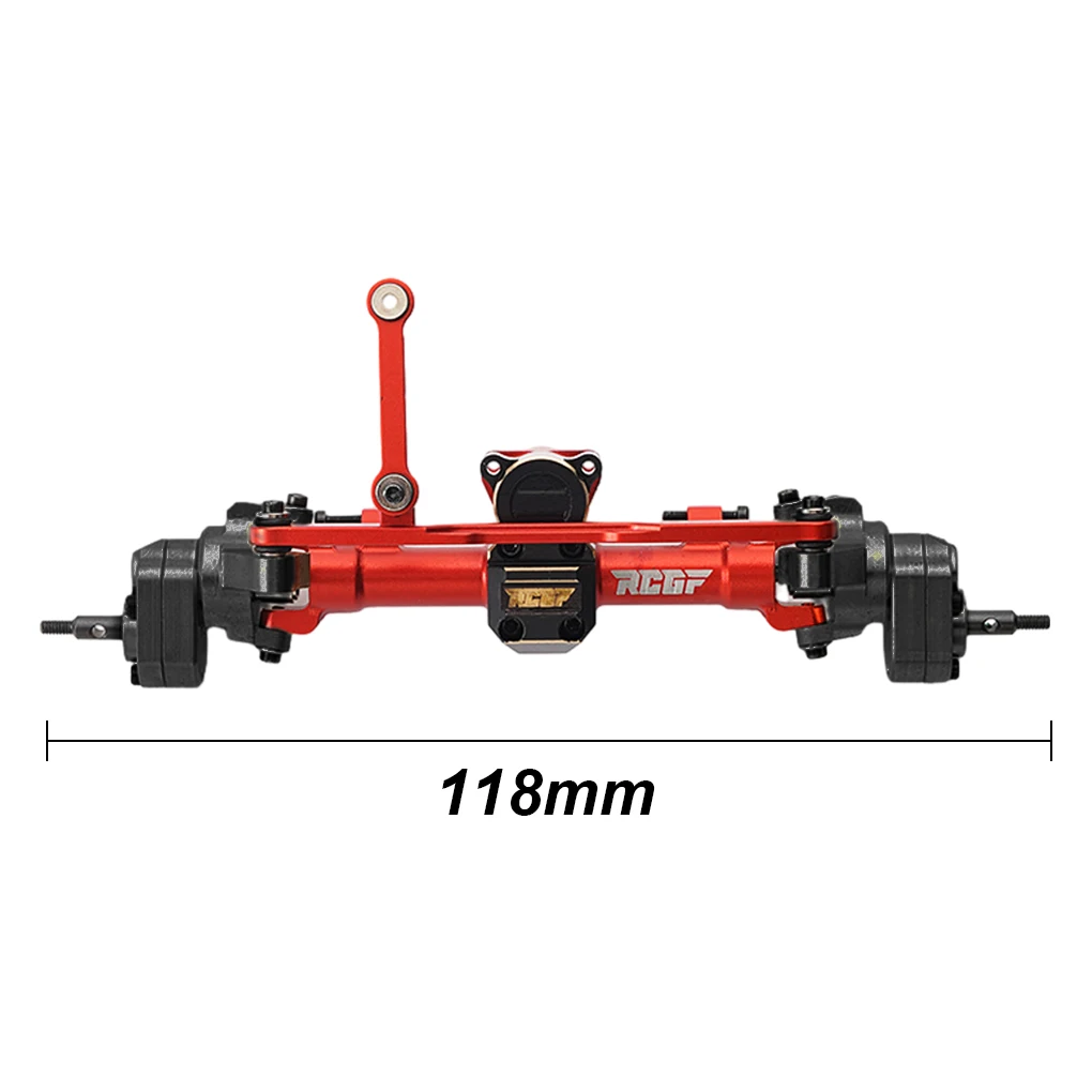 Eixo dianteiro de liga de alumínio 1/24, melhor estabilidade, para axial scx24 rc, peça de carro, acessórios de carro, peças de reposição, vermelho