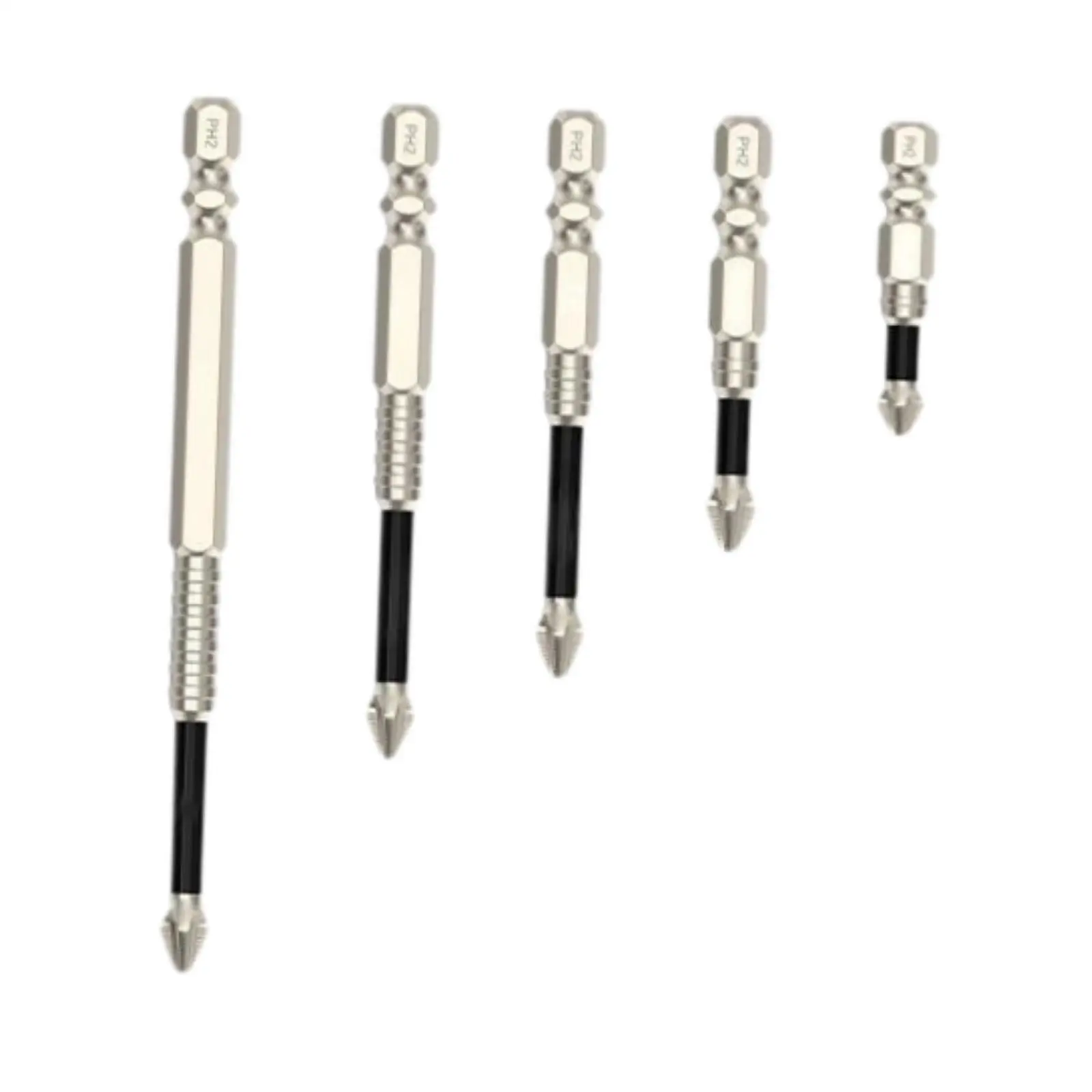 5x Screwdriver Drill Anti Slip Impact Resistant Carbon Steel Tool Electric
