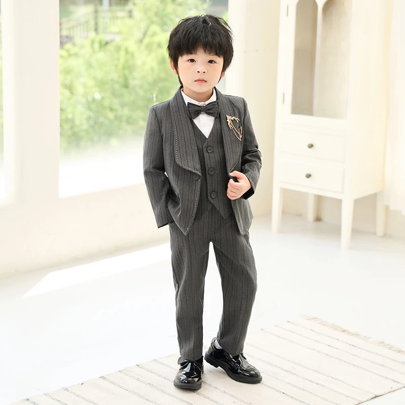 Children's Suit Flower Girl Wedding Costume Middle Child Class Activity Photography Performance Costume Boy's Weekend