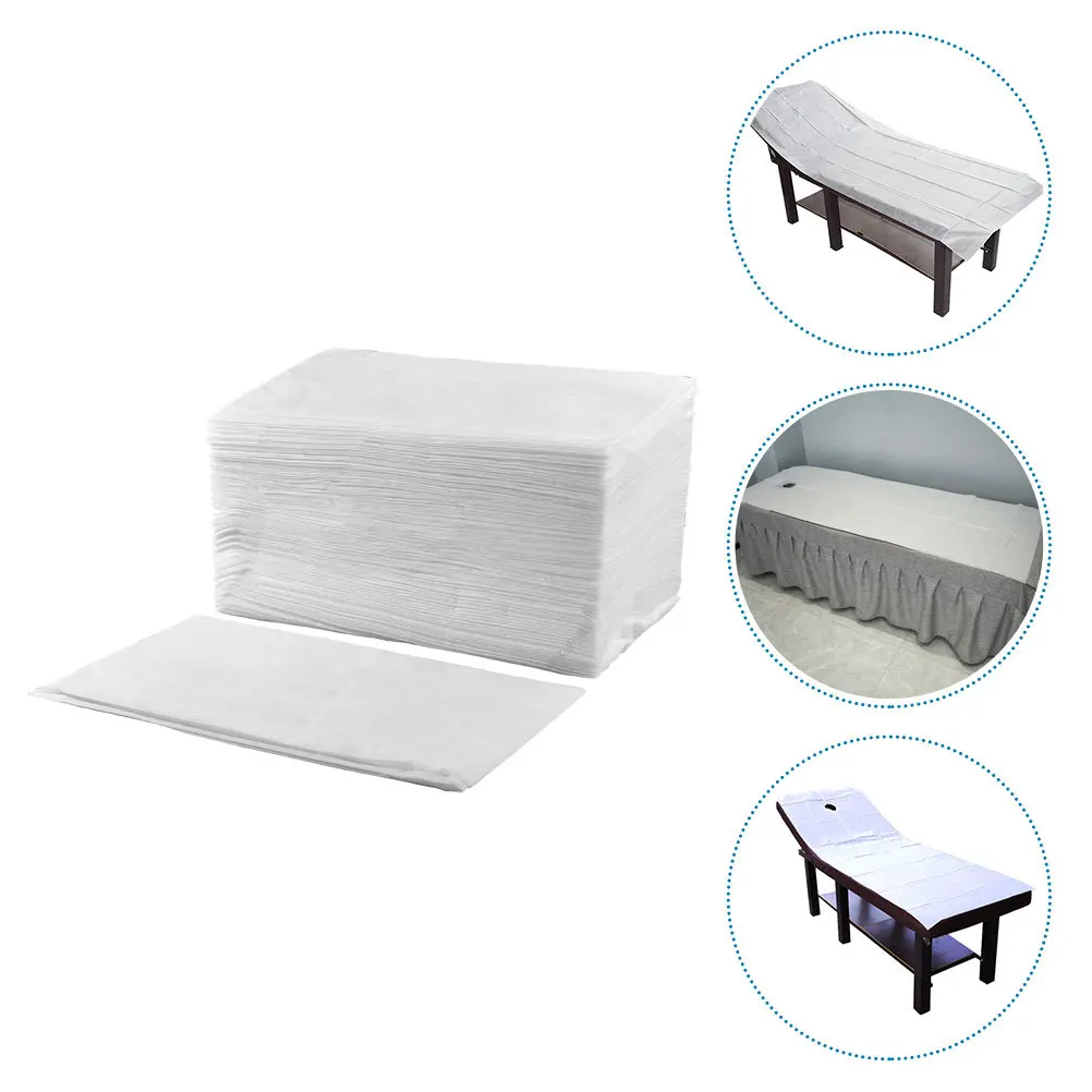

100Pcs Salon Massage Bed Sheets Disposable Non-Woven Sweat Absorbing Nursing Bed Covers Beauty Spa Massage Table Sheets