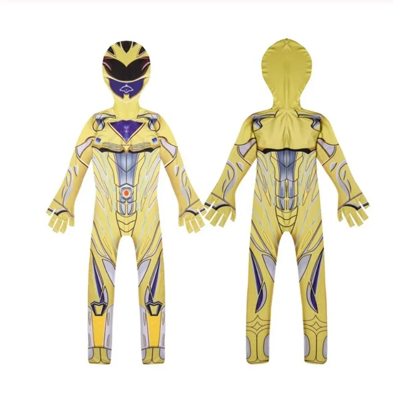 เด็กฮาโลวีนเครื่องแต่งกายสําหรับเด็ก Power Mecha Five Beast Super Action Figures Rangers Battle Neuro Mystic Force Cosplay Jumpsuit