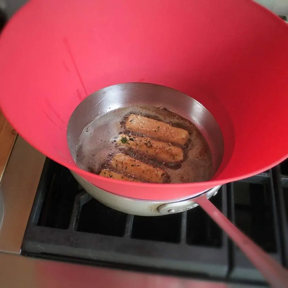 New Silicone Splash Pot Lid Foldable Splash-Proof Anti-Overflow Cover Multifunctional Round Splash Oil Cover Kitchen