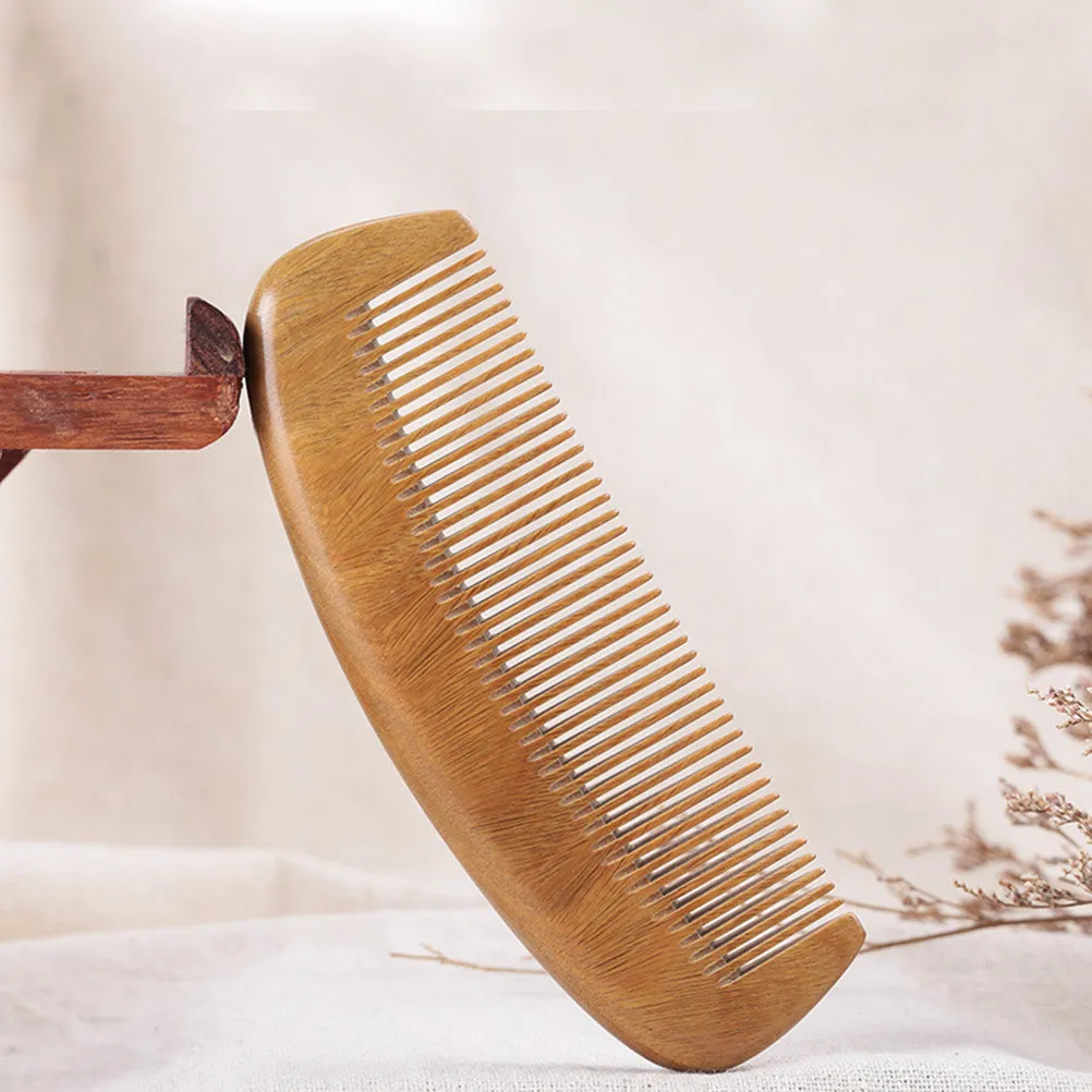 Anti-Static Natural Verawood Hair Comb Close Teeth Scalp Massage Stimulate Blood Circulation Relieve Headache Hairdressing