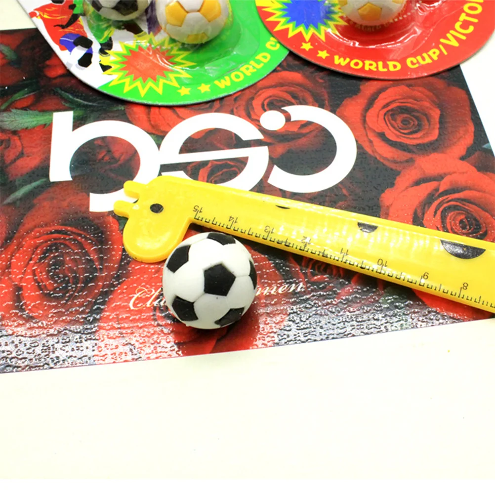 24pcs malý fotbal stylingový mazací guma zatelefonovat fotbal mazací guma guma tužka erasers nastaví kolo mazací guma guma mazací guma