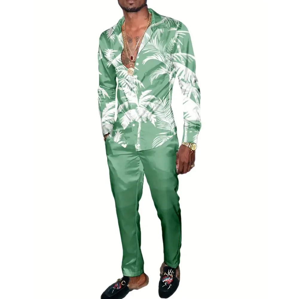 

Fashion Colorful 3D Print Men Harajuku Style Clothing Suits Tracksuit Long Sleeve Shirt Long Pants Two Piece Sets Clothing