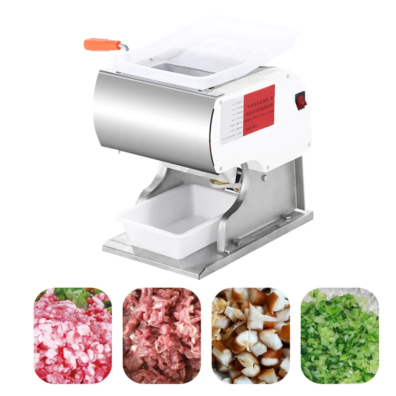 

Stainless Steel Electric Meat Slicer Commercial Multi-Function Meat Slicing Machine Dicing Meat Cutter 220V 550W 1PC