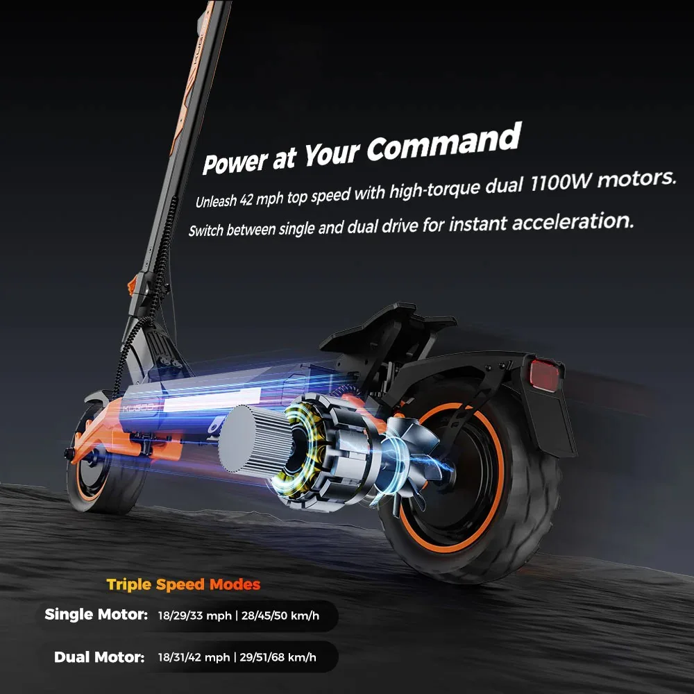 F3 Pro Max Electric Scooter: Dual 1100W Motors, 52V Battery, NFC Foldable