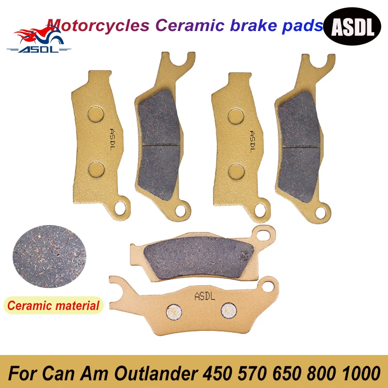 Front Rear Brake Pads Disc For Can Am Outlander 450 570 650 800 1000 MAX 6x6 OEM 715900248 715900249 705601014 705601015 2016