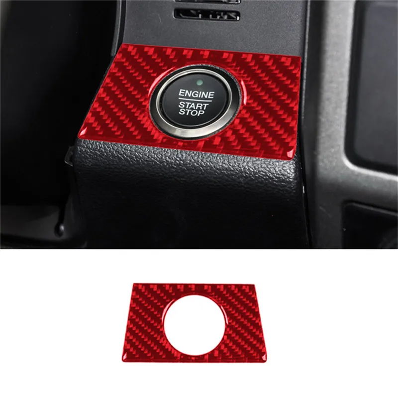 

For Ford F-150 2015 2016 2017 With 8-Inch Touch Screen Car Start key decorative Carbon Fiber Sticker