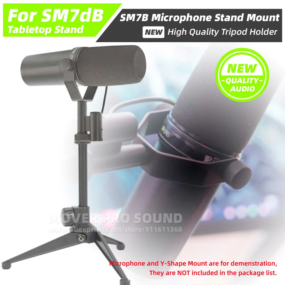 Desktop Super Tripé Mic Stand, suporte de montagem para SHURE SM7dB SM7 dB SM7B B Suporte de mesa, microfone de mesa Boom