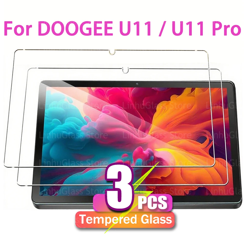 Защитная пленка для экрана Doogee U11/U11 Pro (11,0 дюйма), пленка из закаленного стекла, 9 часов, устойчивая к царапинам, против отпечатков пальцев, HD, без пузырьков