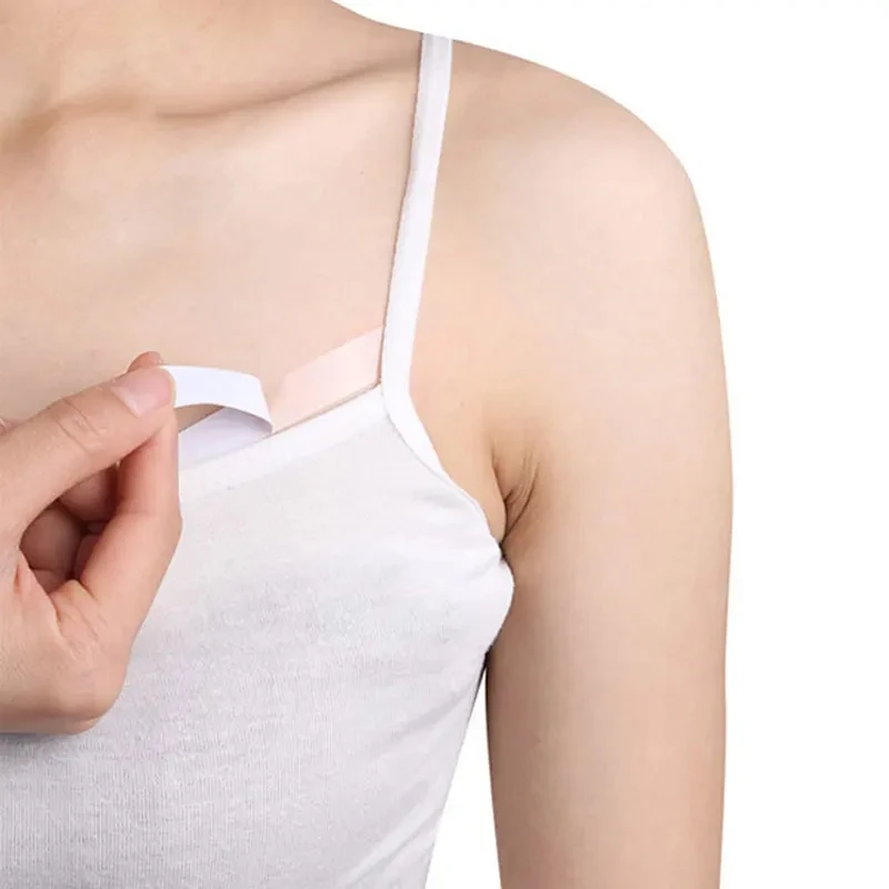 قميص لاصق مضاد للوهج غير مرئي شفاف على الوجهين شريط قميص العنق تحديد قطعة أثرية رقعة مضادة للوهج