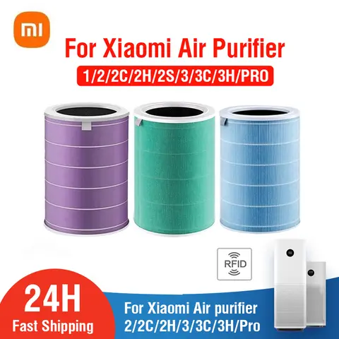 Filtro de aire para Xiaomi Mi purificador de aire 1 2S 2C 2H 3 3S 3C 3H Mijia filtros de aire reemplazo HEPA de carbono