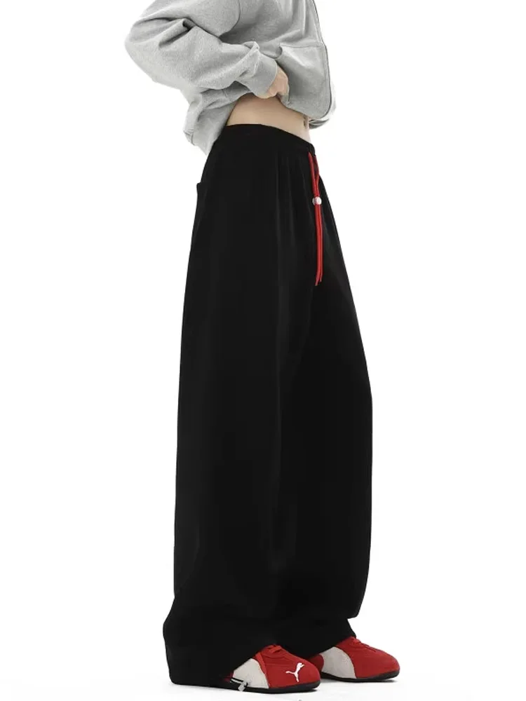 

Dstring escent Men's Sports Pants Autumn Winter New Sle Loose Wide Leg Straight Jeans Casual Faionables