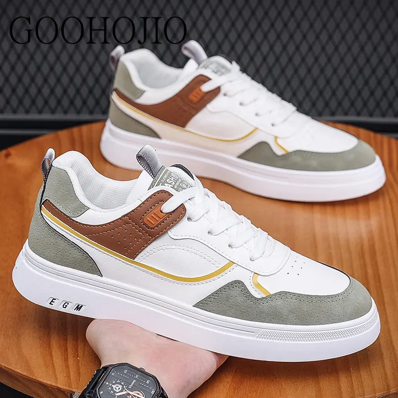 Autumn Men Casual Shoes Spring Men Sneakers Light Shoes Men Vulcanize Shoes White All-match Shoes Male Flats Lace-up Platform