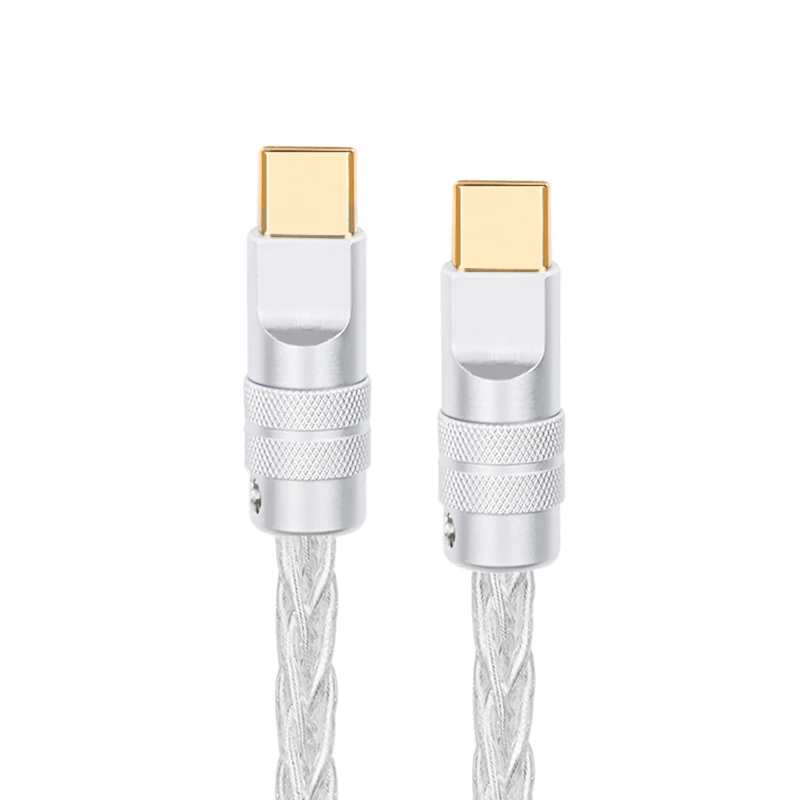ATAUDIO Hifi Reinem Silber Usb Kabel Hohe Leistung Typ C zu Typ B Otg Daten Audio Kabel Für Mobiltelefon und DAC 6