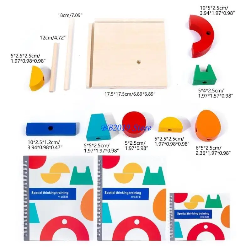 q0kb ปริศนาไม้เด็กซ้อนบล็อกรูปร่างการก่อสร้างบล็อกการพัฒนาบล็อกการเรียนรู้ก่อนการเรียนรู้ของเล่นสำหรับเด็กอายุ 3 ปี