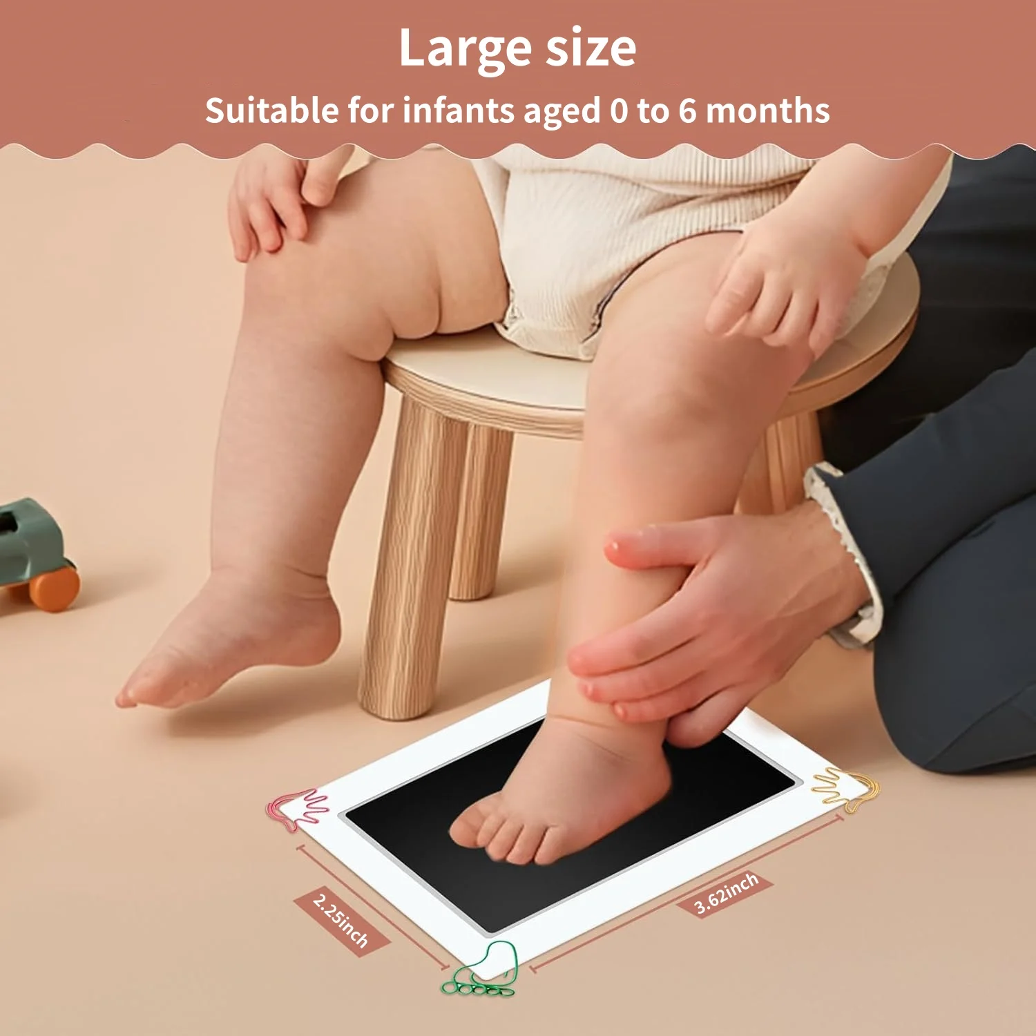 Ink free Baby Hand and Footprint Kit, Clean and Non Destructive Touch Ink Board, Baby Handprint and Footprint Commemorative Gift